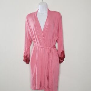 Soma Lace Trim Sleeved Robe Size Small/Medium